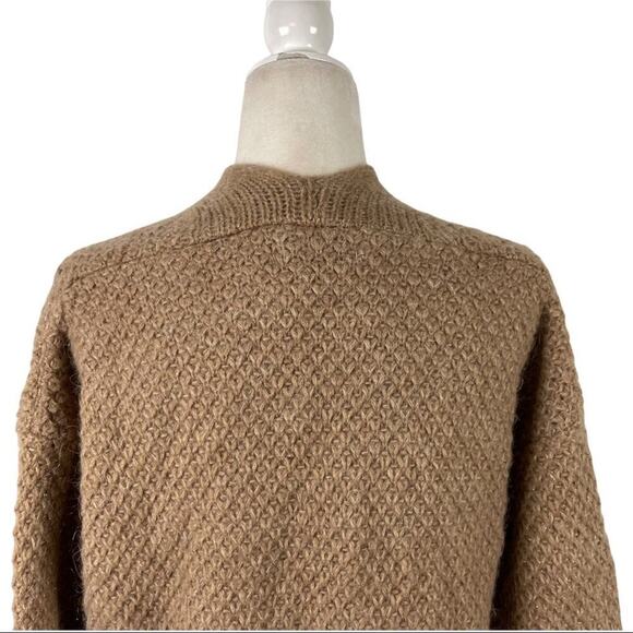 Anthropologie Lineamaglia Open Front Mohair Wool Blend Cardigan Sweater Italy S - Picture 7 of 16